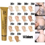 Foundation Supplier - 14 Colors Long-Lasting Mineral Cream Liquid Small Gold Tube