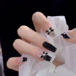 False Nails Supplier - 24 Pcs Tikotok Celebrity Wearable Diamond Multi-Style Acrylic