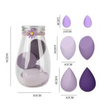 Makeup Puff Supplier - Latex-Free 7-Piece Round Bottle Sponges Concealer Puff