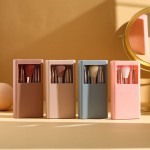 Makeup Brush Set Manufacturer - Hot Sale 5-Piece Soft Hair Portable Mirror Box