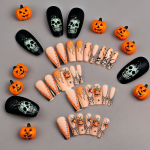 Nail Stickers Manufacturer - Women Girls' Funny French 3D DIY Nail Decals Halloween