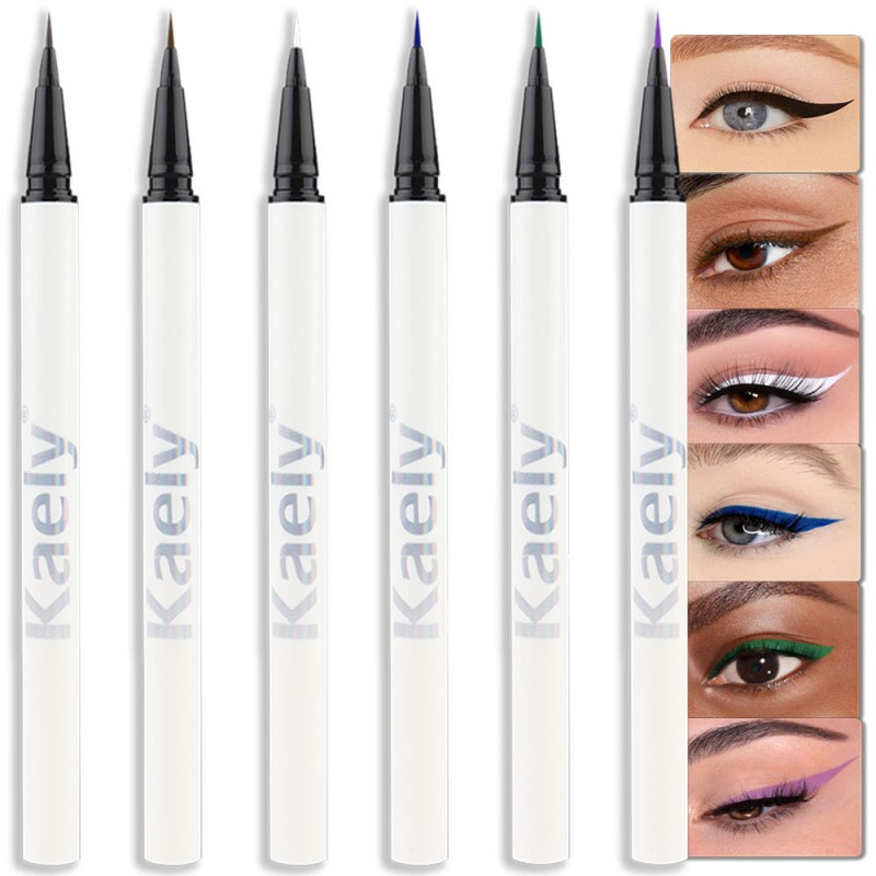 Eyeliner Pen Factory - 12-Color Quick-Dry Waterproof Long-Lasting Steel Ball