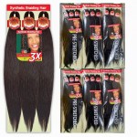 Hair Extensions Factory - Wholesale 26 Inch 300g 3X3 Synthetic Pre-Stretched Hot Water