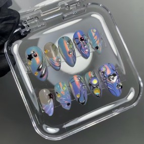 芭蕾指甲生产厂家-批发定制3D高品质法式尖头ABS