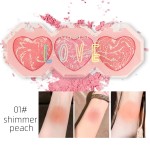 Blush Palette Supplier - Private Label Vegan Heart-Shaped Baked High-Gloss All-In-One