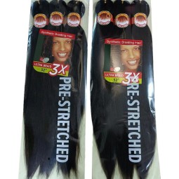 Hair Extensions Factory - Wholesale 26 Inch 300g 3X3 Synthetic Pre-Stretched Hot Water