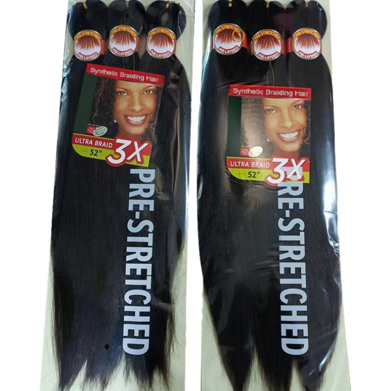 Hair Extensions Factory - Wholesale 26 Inch 300g 3X3 Synthetic Pre-Stretched Hot Water