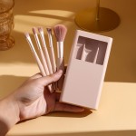 Makeup Brush Set Manufacturer - Hot Sale 5-Piece Soft Hair Portable Mirror Box