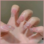 False Nails Supplier - 24 Pcs Tikotok Celebrity Wearable Diamond Multi-Style Acrylic