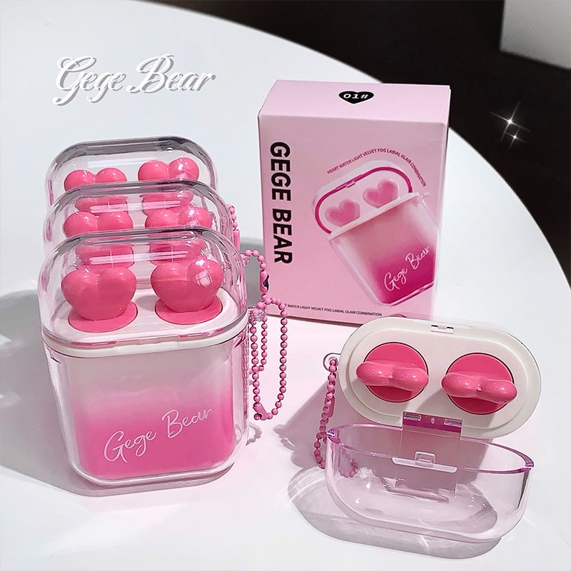 Lip Glaze Factory - The Heart Water Light Velvet Mist Combination Hold Korean Metamorphosis