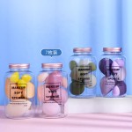 Makeup Puff Supplier - Latex-Free 7-Piece Round Bottle Sponges Concealer Puff
