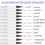 Eyeliner Pen Factory - 12-Color Quick-Dry Waterproof Long-Lasting Steel Ball