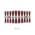 False Nails Supplier - 20-Piece Long Ballet with ABS Coffin Almond Patterns