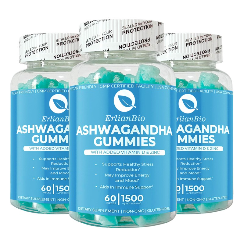 Ashwagandha Gummies Supplier - OEM Private Label Vegan Pectin Candy Stress Relief