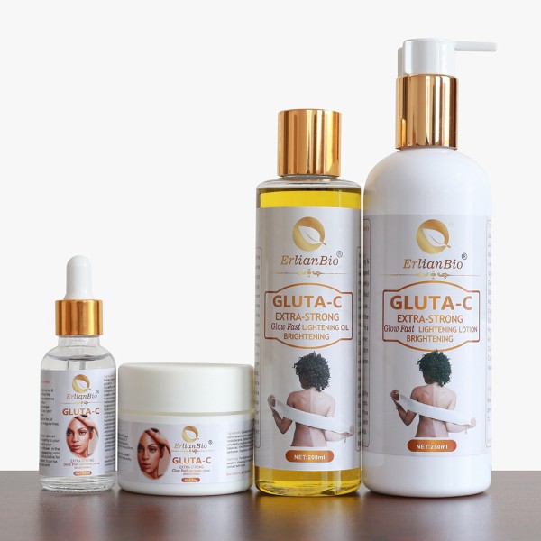 Glutathione Set Factory - High Quality Fast Whitening Serum Cream Oil Lotion 4 in 1 Private Label