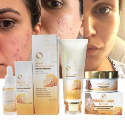 Skin Care Set Manufacturer - Turmeric Brightening Skin Set Acne Spot Removal Facial Cleaning