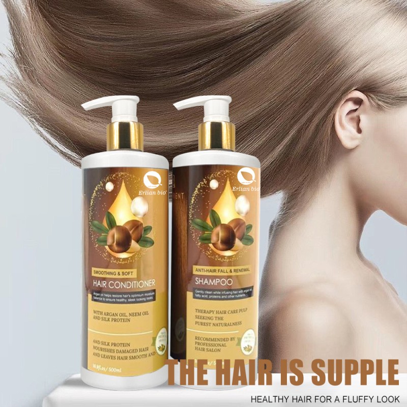 Hair Set Supplier - Wholesale Customization Own Brand Smooth Hair Argan Oil Shampoo Conditioner