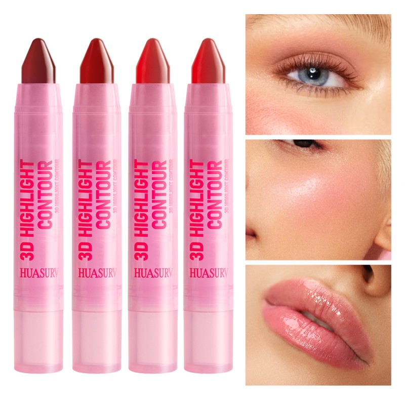 Jelly Blush Stick Factory - HUASURV 4 Color High Pigment Waterproof Long Lasting Shiny