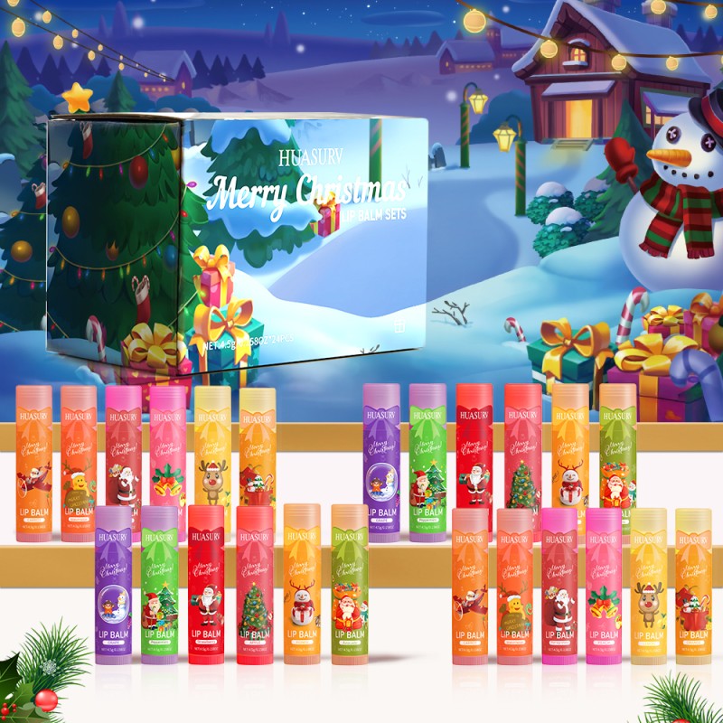 Christmas Lip Balm Factory - HUASURV Wholesale Glossy Vegan Nourishing Fruit Flavored
