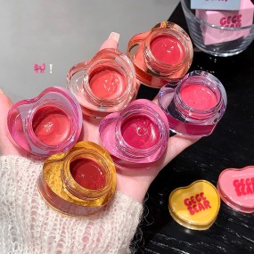 唇彩供应商-高品质镜面果冻心形唇彩保湿闪亮唇彩