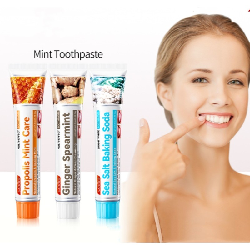 Toothpaste Supplier - Oral Dental Cleaning Stain Removal Brighten Baking Soda Ginger Spearmint Toothpaste