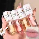 Lip Oil Manufacturer - Wholesale Honey Peach Transparent Lip Oil Repair Moisturizing Plump Lips Essence