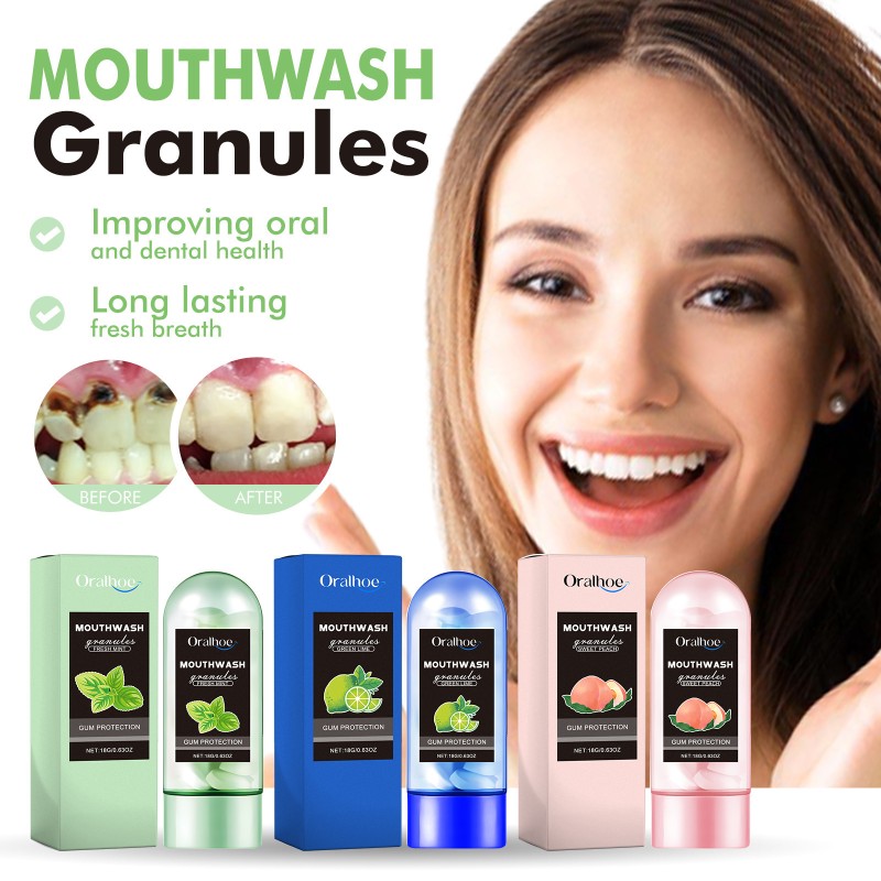 Mouthwash Manufacturer - New Arrival Dental Care Teeth Whitening Yellow Stains Remove Fruity Mouthwash