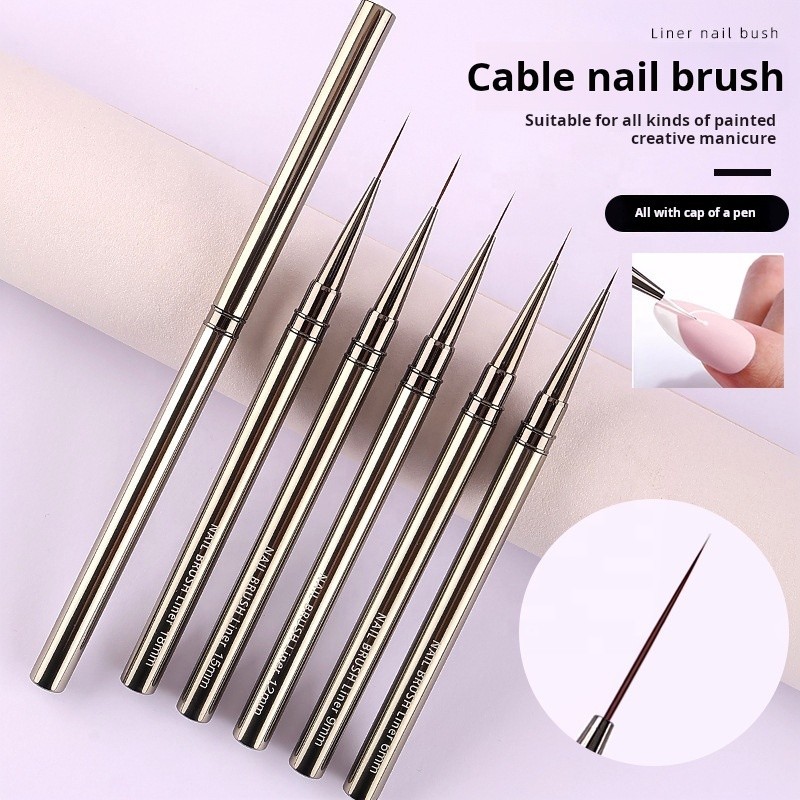 Nail Art Brush Supplier - High Quality Metal Handle Brush Factory Wholesale Kolinsky