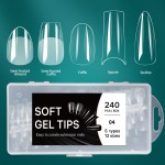 Almond Nail Tips Supplier - Almond Ballet Design 3D Diamond Medium Width ABS Material