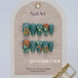Butterfly Diamond Nails Factory - Handmade Advanced Nude Butterfly Diamond Long Style ABS