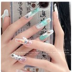 合金美甲套装供应商-新款时尚合金树脂水晶玫瑰山茶珍珠