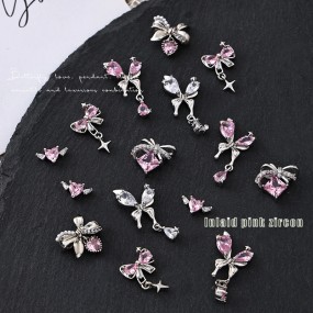 Butterfly Nail Jewelry Factory - New Luxury Silver Butterfly Love Diamond Manicure