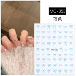 花朵美甲贴供应商-热销黑白五瓣花黑金经典