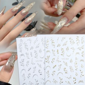 法式美甲贴供应商-2024新款渐变法式贴纸网黑白
