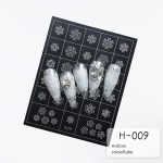 雪花美甲贴供应商-白色雪花浮雕立体圣诞树鹿