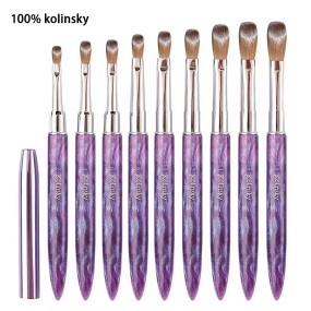 Acrylic Nail Brush Supplier - High Quality Kolinsky Size 18 for Nail Art Shops Low Price