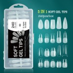 Almond Nail Tips Supplier - Almond Ballet Design 3D Diamond Medium Width ABS Material