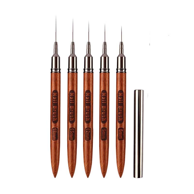 Practice Nail Set Supplier - Customizable 5 Nail Set Pen for Practice Nylon Brush Material