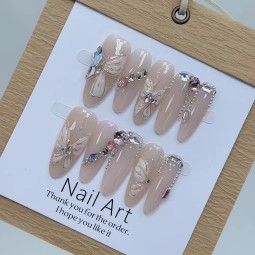 Long Nail Tips Supplier - Long Nail Tips Wear Transparent Ballet Frosted for Acrylic