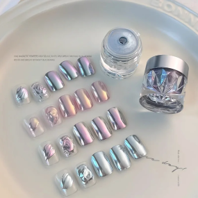 Nail Glitter Supplier - Aurora Mirror Effect Powder Glitter Dust Chrome Pigment