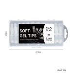 Almond Nail Tips Supplier - Almond Ballet Design 3D Diamond Medium Width ABS Material