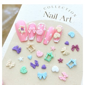 Alloy Nail Set Supplier - New Fashionable Alloy Resin Crystal Rose Camellia Pearl