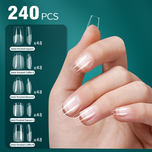 Almond Nail Tips Supplier - Almond Ballet Design 3D Diamond Medium Width ABS Material
