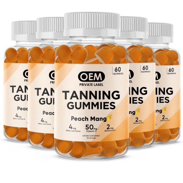 Tanning Gummies Manufacturer - Private Label Beta-carotene Lycopene Sun-Free Collagen