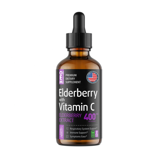 Elderberry Drops Manufacturer - Organic Sambucus Liquid Black Extract Vitamin C Antioxidant