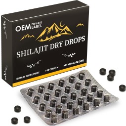 Natural Shilajit Resin Manufacturer - Organic Dry Drops Tablets Trace Minerals Complex Energy
