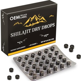 Natural Shilajit Resin Manufacturer - Organic Dry Drops Tablets Trace Minerals Complex Energy