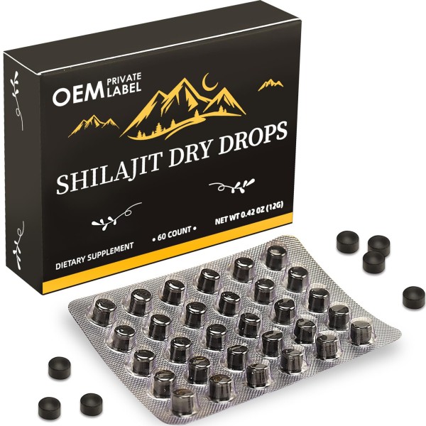 Natural Shilajit Resin Manufacturer - Organic Dry Drops Tablets Trace Minerals Complex Energy