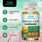 Omega 3 6 9 Softgels Manufacturer - High Potency 1000mg 100% Vegan Heart Joint Brain Health