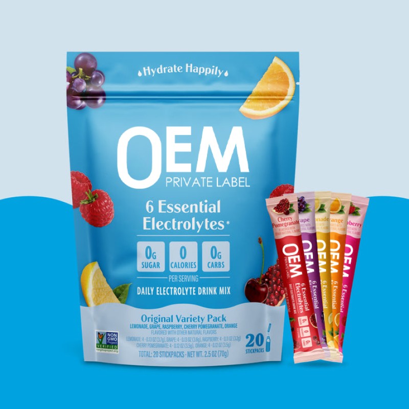 Electrolyte Powder Packets Factory - OEM Low Calorie Premium with 6 Essential Electrolytes